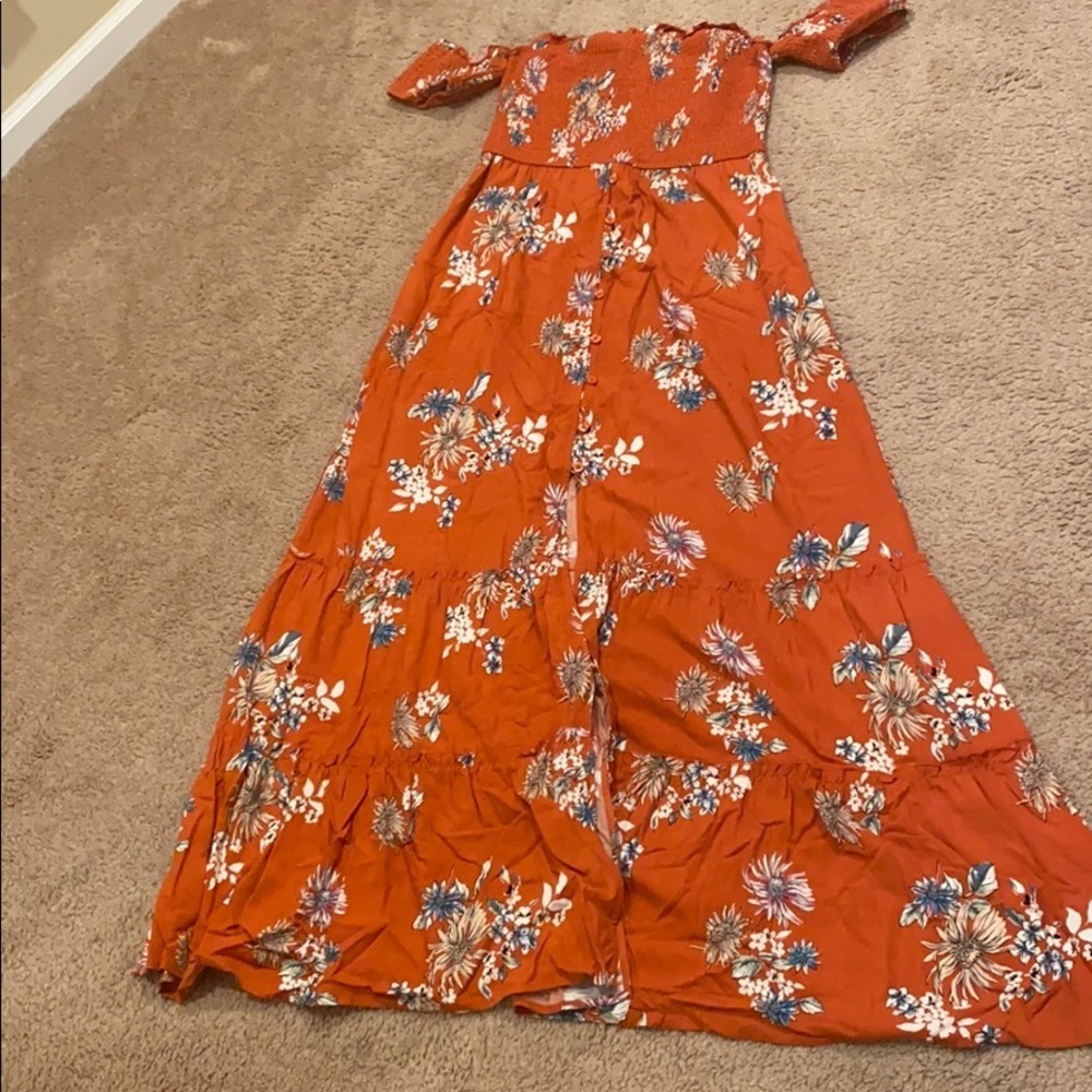 Off shoulder floral Maxi dress